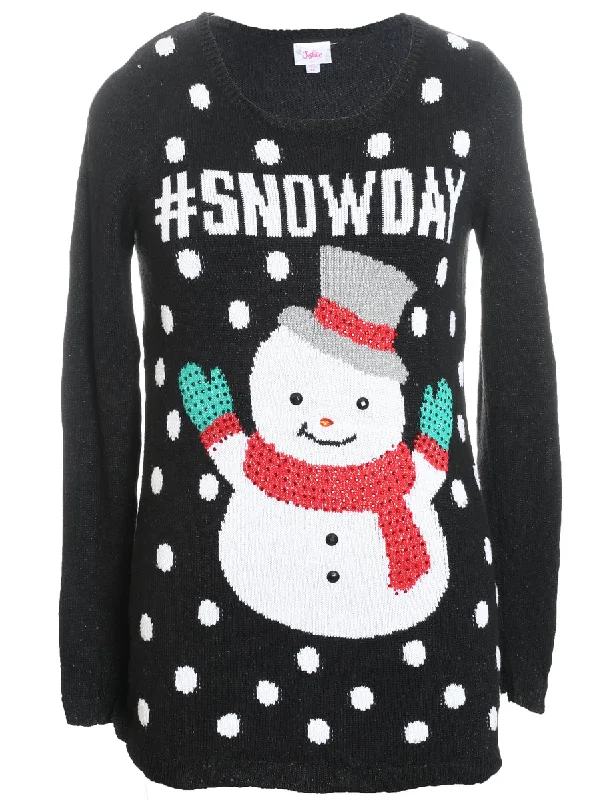 Final Clearance Snowman Christmas Jumper - M