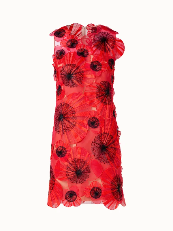 The Best Prices off-the-shoulder dressShort Sheath Dress with Allover Poppy Organza Flowers The Best Prices off-the-shoulder dressShort Sheath Dress with Allover Poppy Organza Flowers