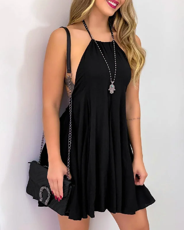 Discount Extravaganza fitted bodycon dressDarcy Distressed Halter Tunic- Black - Final Sale Discount Extravaganza fitted bodycon dressDarcy Distressed Halter Tunic- Black - Final Sale