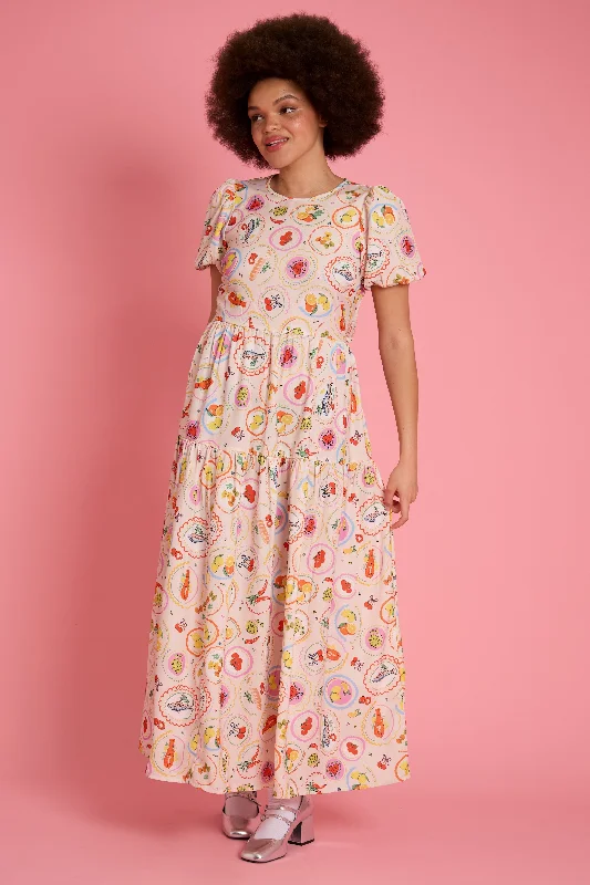 Blowout Sale Alma Lunch Print Midaxi Dress - Curve