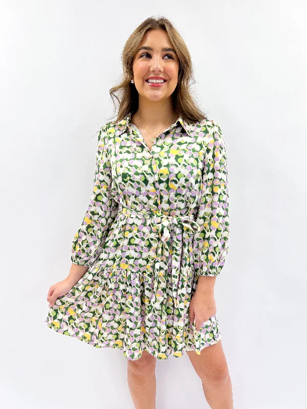 Deal Explosion floral midi dressGreen Multi Satin Dress