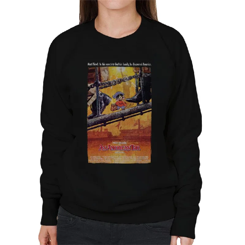 fitted workout hoodieAn American Tail Theatrical Poster Women's Sweatshirt