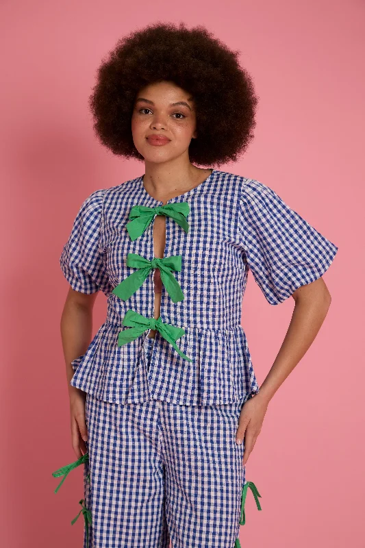 Deal of the Week Lola Gingham Smock Blouse - Curve