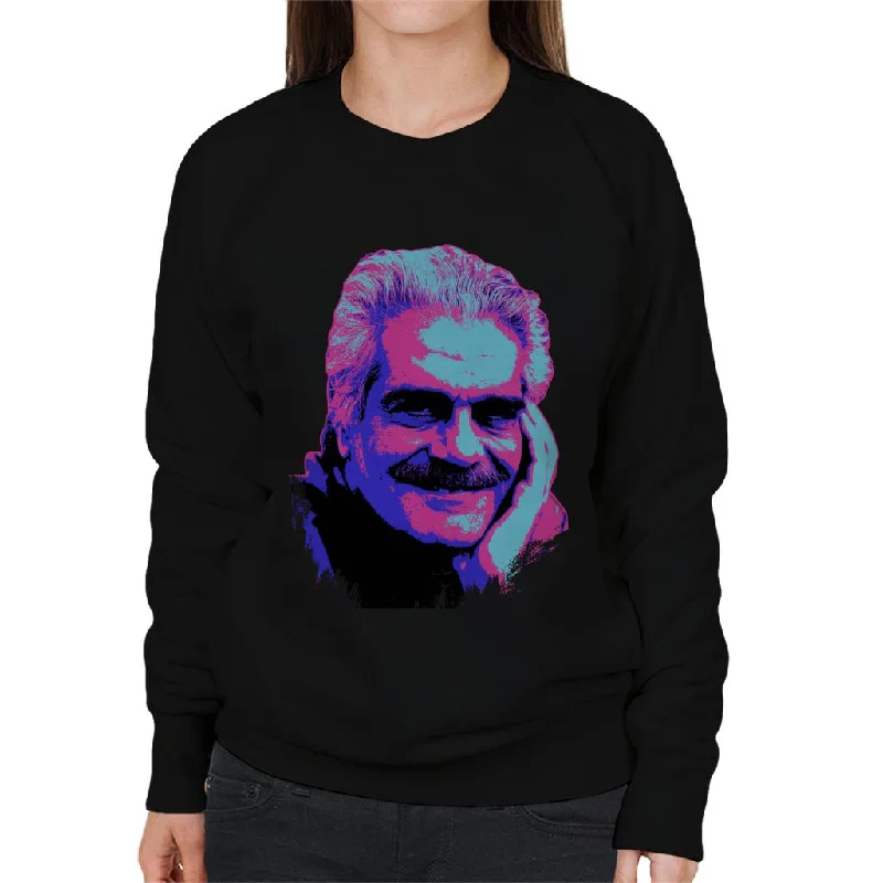 Buy More, Save More trendy gym wear hoodieTV Times Actor Omar Sharif 1988 Pop Art Stylised Women's Sweatshirt Buy More, Save More trendy gym wear hoodieTV Times Actor Omar Sharif 1988 Pop Art Stylised Women's Sweatshirt