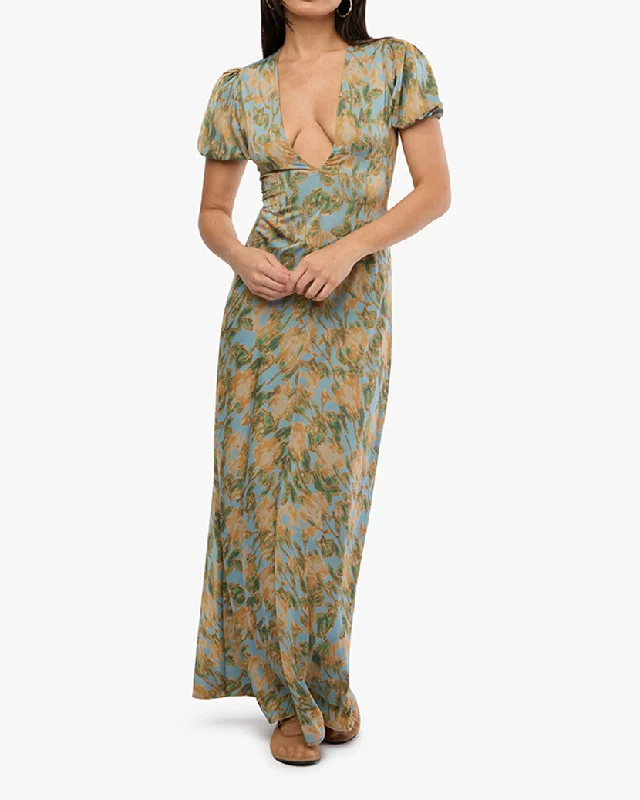 Super Sale boho dressPuff Sleeve Maxi Dress