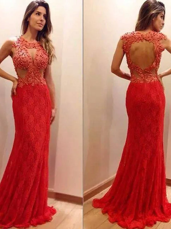 Super Deal sparkly prom dresses Sheath Column Scoop Floor-length Tulle Prom Dress Evening Dress MK067