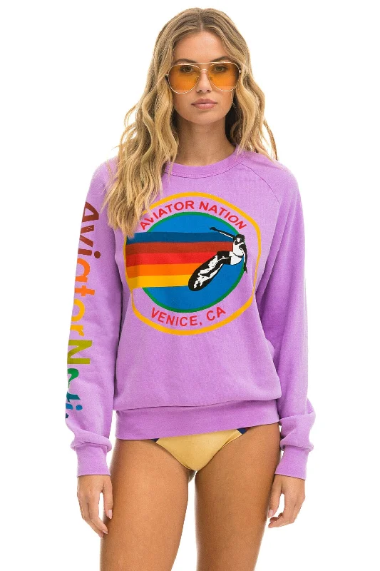 activewear hoodieAVIATOR NATION SWEATSHIRT - NEON PURPLE