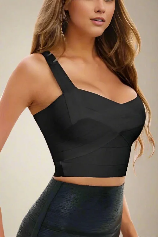 wrap-around dressJay Bandage Crop Top - Classic Black