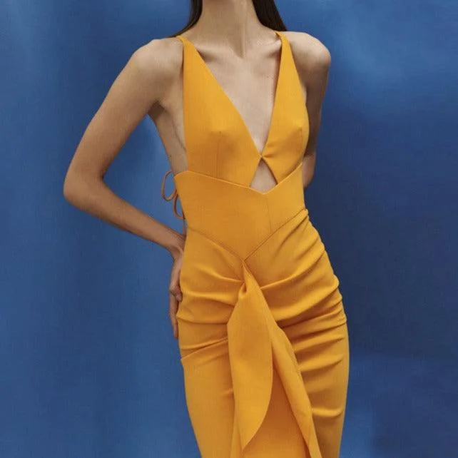 Stock Up and Save A-line dressKittenAlarm - Janis Backless Maxi Dress