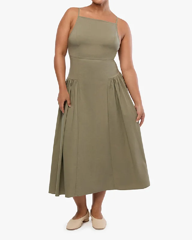 Price Cut casual day dressFlare Panel Midi Dress