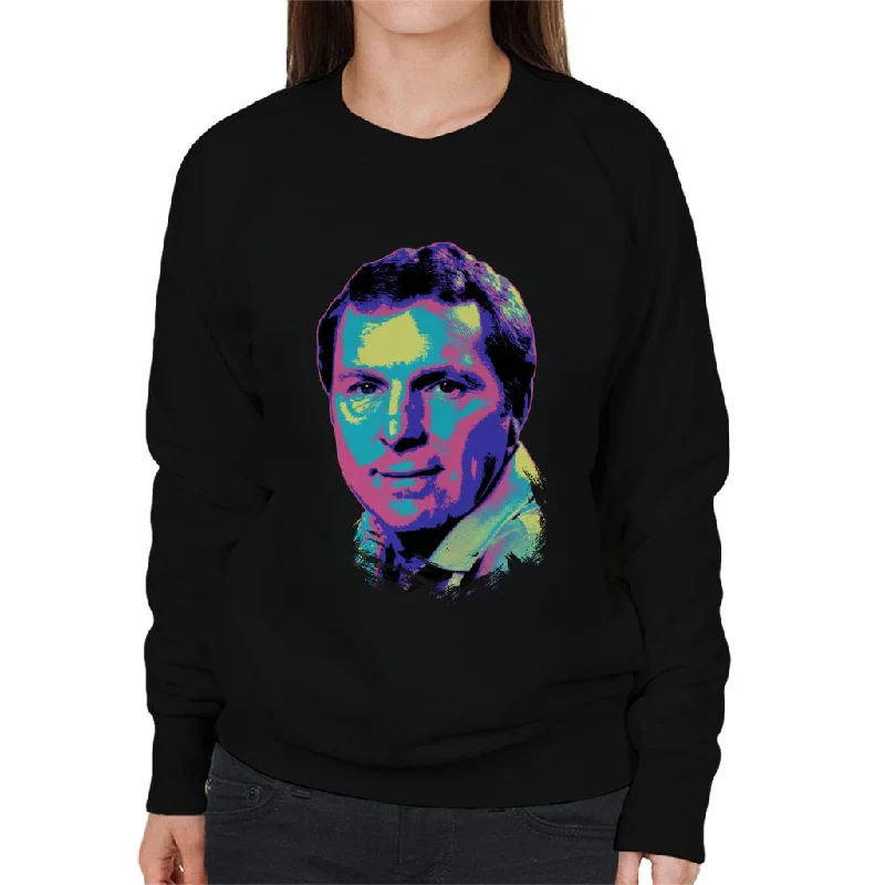 Reduced Prices loose fit sports sweatshirtTV Times Bobby Moore Ex Footballer Pop Art Stylised Women's Sweatshirt Reduced Prices loose fit sports sweatshirtTV Times Bobby Moore Ex Footballer Pop Art Stylised Women's Sweatshirt