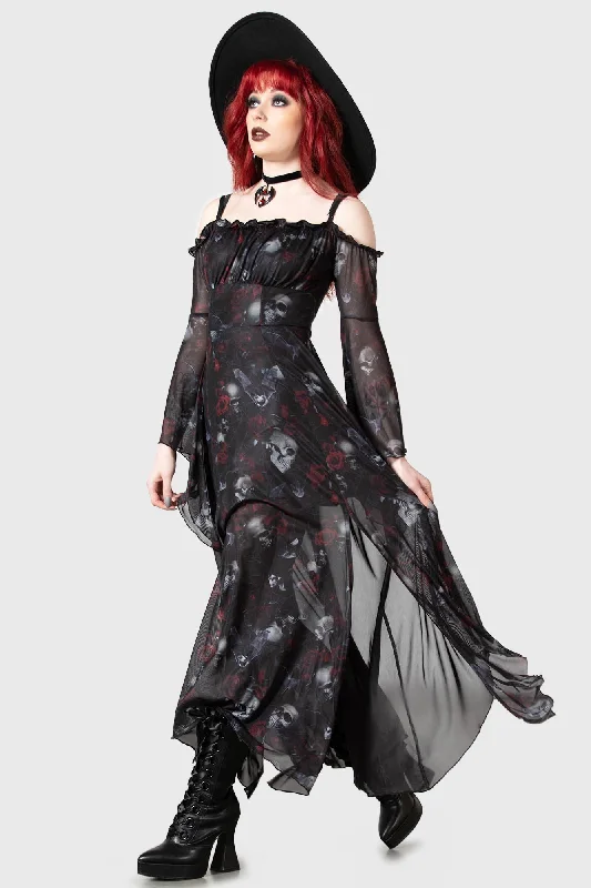 Crazy Deals Mystic Meadow Mesh Maxi Dress - Resurrect