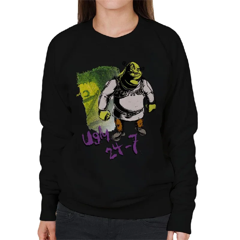 soft gym hoodieShrek Ugly 24 7 Quote Women's Sweatshirt