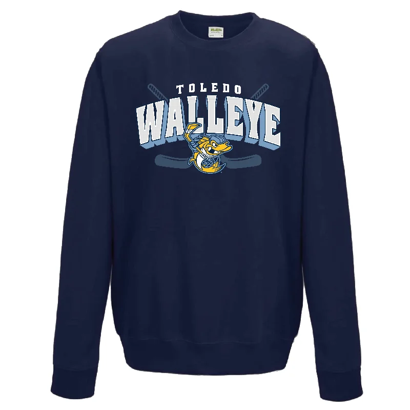 oversized sports sweatshirtToledo Walleye Formula Crewneck Sweatshirt