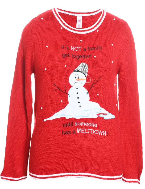 Crazy Deals Snowman Christmas Jumper - M