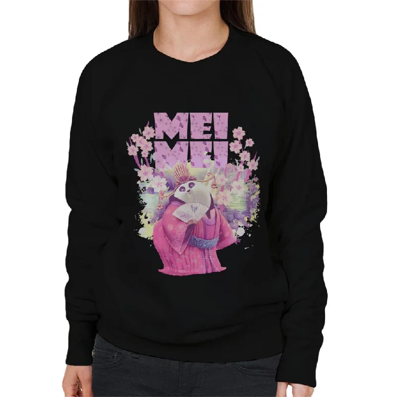 stylish sports hoodieKung Fu Panda Mei Mei Floral Women's Sweatshirt