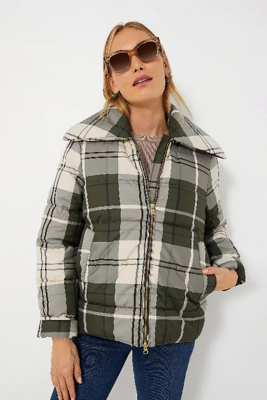 casual utility jacketAncient Poplar Tartan Germaine Quilt