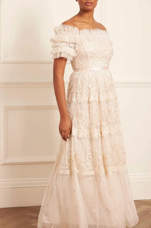Low Prices Midsummer Lace Off-Shoulder Gown