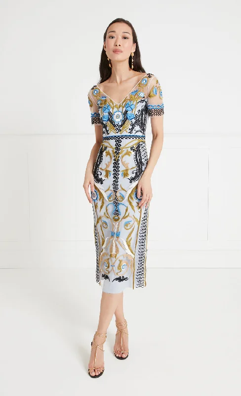 Special Price Alessia Midi Dress - Halogen Blue