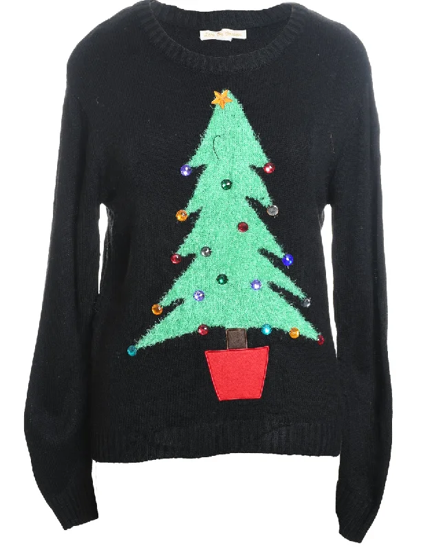 Deal Dash Black Christmas Jumper - M