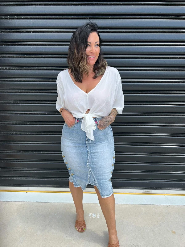Price Rollback oversized dressLeena Denim Skirt