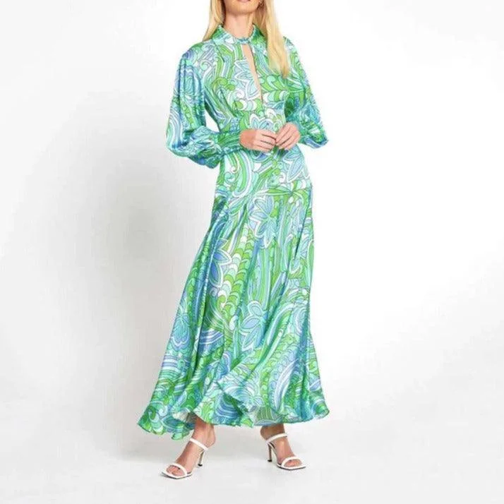 Special Discount layered dressKittenAlarm - Purlie Keyhole Floral Maxi Dress
