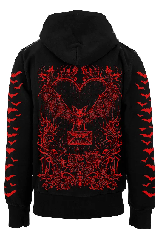 Limited Edition Bat Romance Hoodie [BLOOD RED]