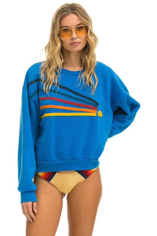 trendy sports sweatshirtDAYDREAM RELAXED CREW SWEATSHIRT - OCEAN