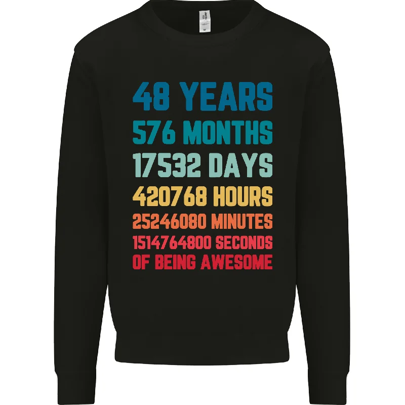 urban activewear hoodie48th Birthday Men's Sweatshirt - 48 Years Old Special Edition