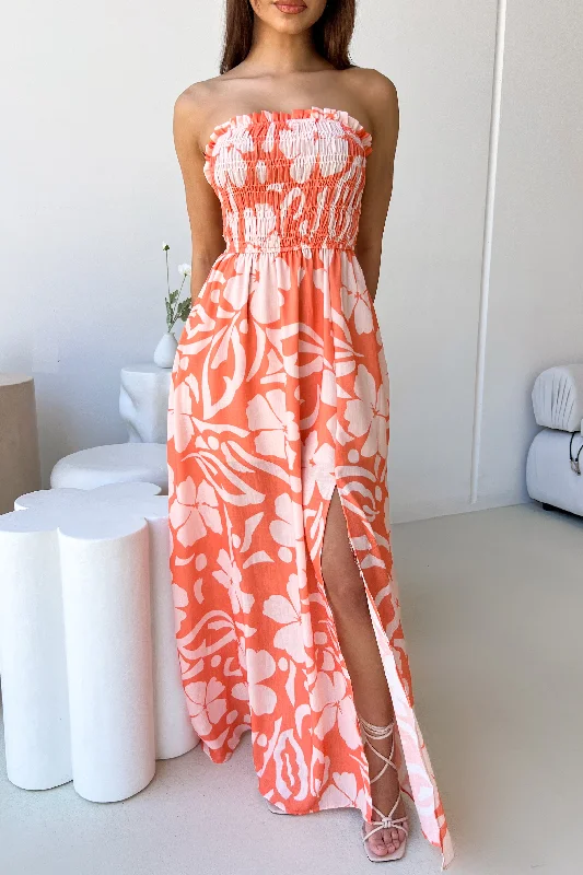 Price Slash summer dressSASKIA DRESS - PINK ORANGE