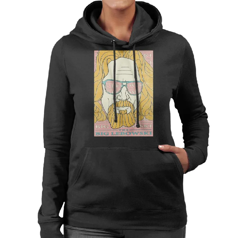 Final Clearance warm hoodieThe Big Lebowski Retro Ink Lines Women's Hooded Sweatshirt