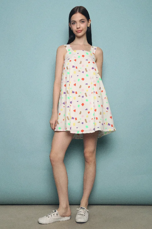 Savings Spectacular Rye Confetti Printed Dress Purple