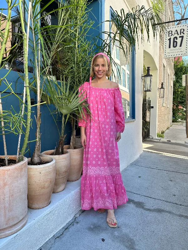 Price Reduction Cosette One Size Maxi Dress Pink Bandana