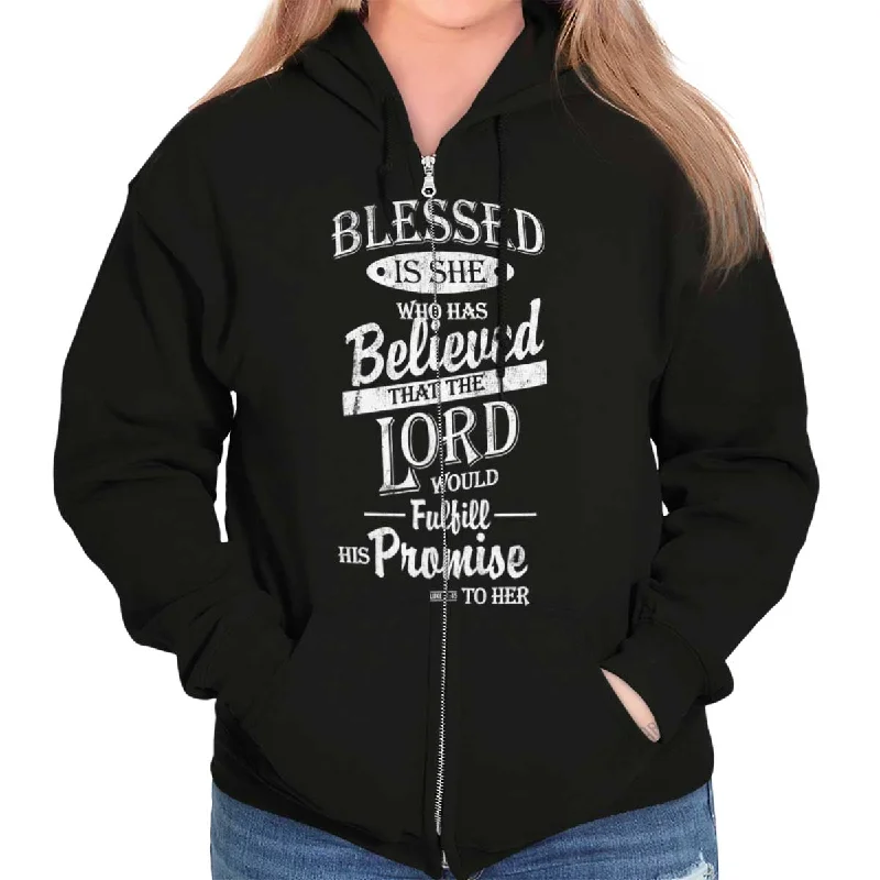 Super Sale comfortable fleece hoodieBlessed is Zip Hoodie