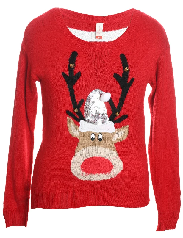 Special Buy Red Christmas Jumper - M