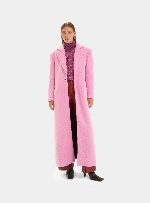 relaxed fit coatGINA PINK CLOTH COAT