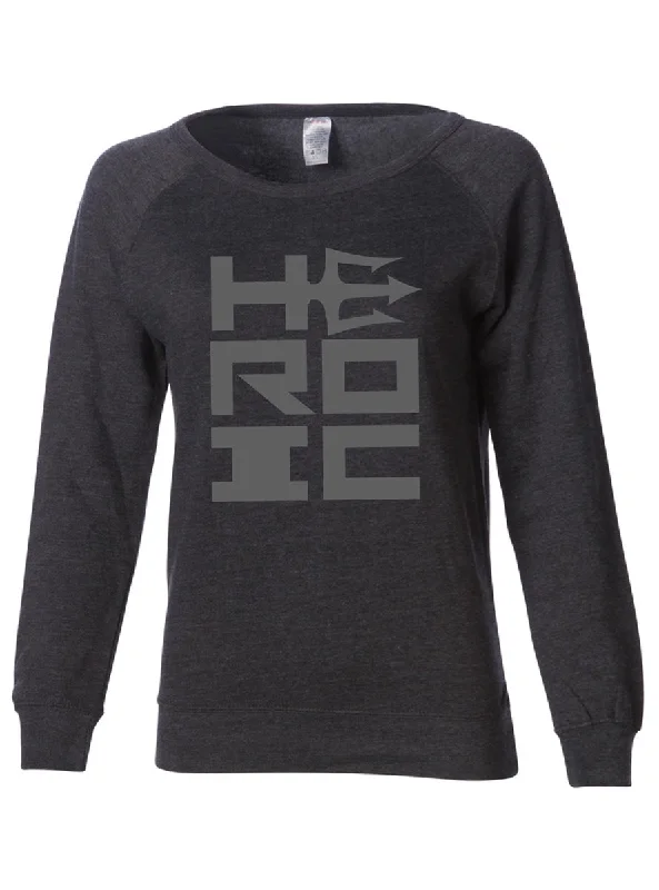 urban activewear hoodieHEROIC Womens Stacked Logo Sweatshirt