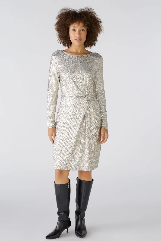 Today’s Special floral dressMetallic Dress - Light Gold