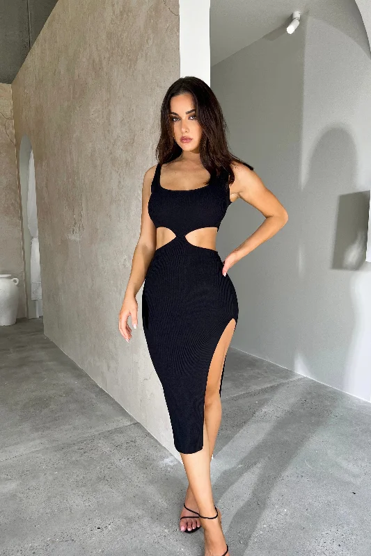 Mega Deal boho-chic dressTAMRYN DRESS - BLACK