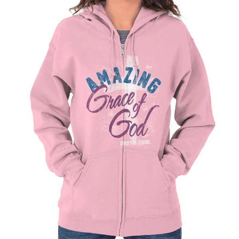 Discount Deals cool hoodieGrace of God Zip Hoodie