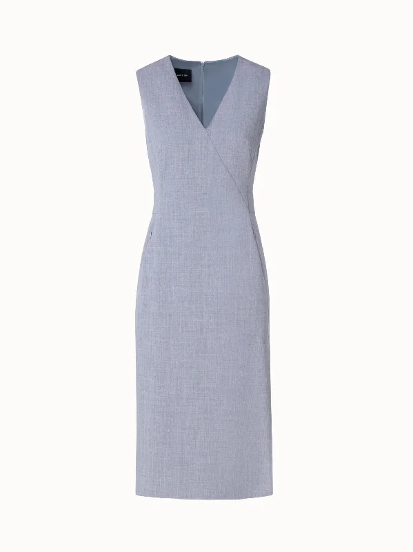 Loyalty Reward high-waisted dressSleeveless Wool Double-Face Sheath Dress