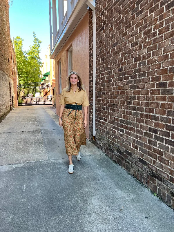 Instant Discount Hanley Midi Skirt Caramel Pink Vine