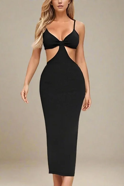 stylish dressAria Bodycon Day Maxi Dress - Classic Black