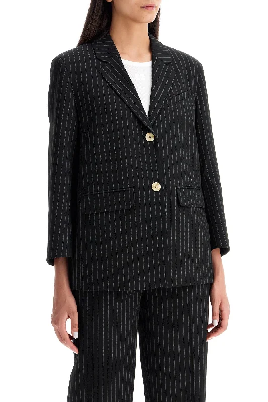 winter coatGanni Striped Boxy Blazer