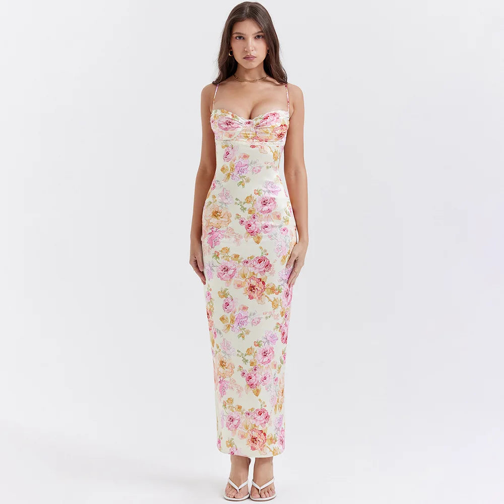 Super Sale Agness Floral Maxi Bodycon Dress
