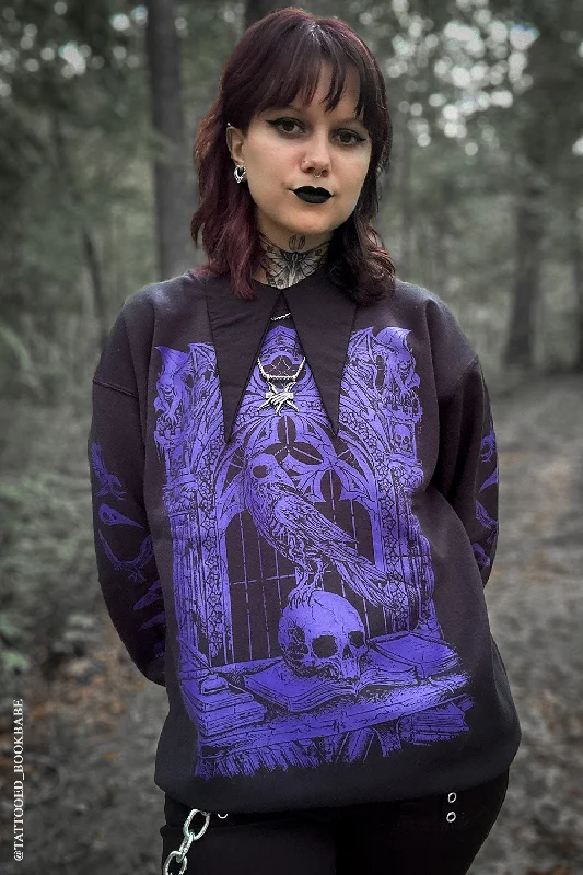 Massive Deals Quoth the Raven Sweatshirt [PURPLE]