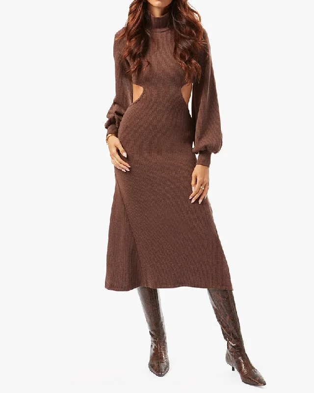 Early Access minimalistic dressCutout Wide Rib Sweater Dress