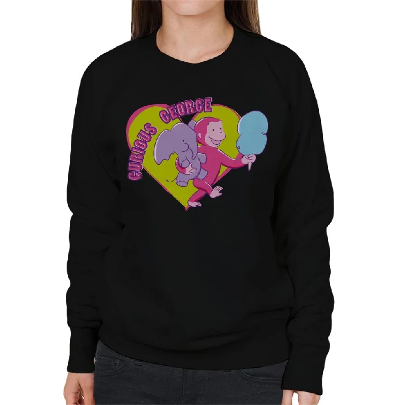 Bargain Prices versatile gym hoodieCurious George Carnival Heart Women's Sweatshirt