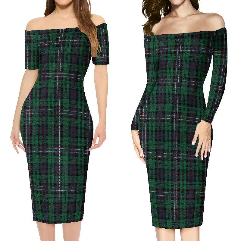 Blowout Sale Scotland National Tartan Off Shoulder Lady Dress