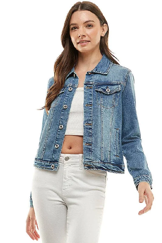 trendy bomber coatWomen's Casual Denim Jacket